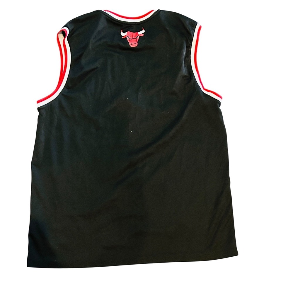 Vintage 90s Chicago Bulls NBA Jersey Tank Top Black Embroidered Applique Mens L - Picture 3 of 6